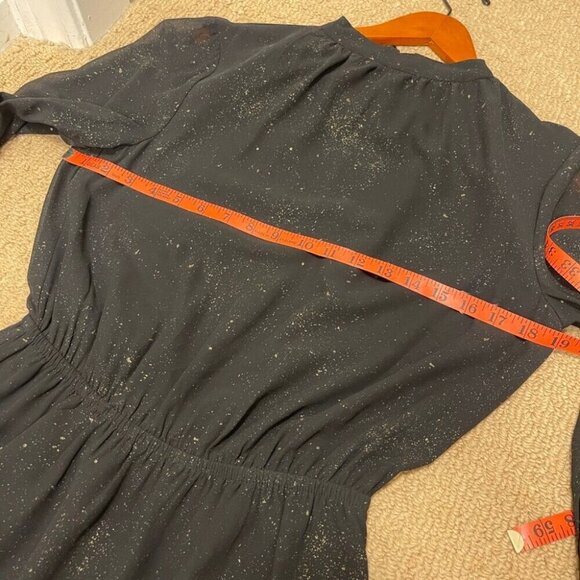 OAK + FORT Celestial Gold Flecked Long Sleeve Cutout Dress Black –  S - Picture 13 of 14